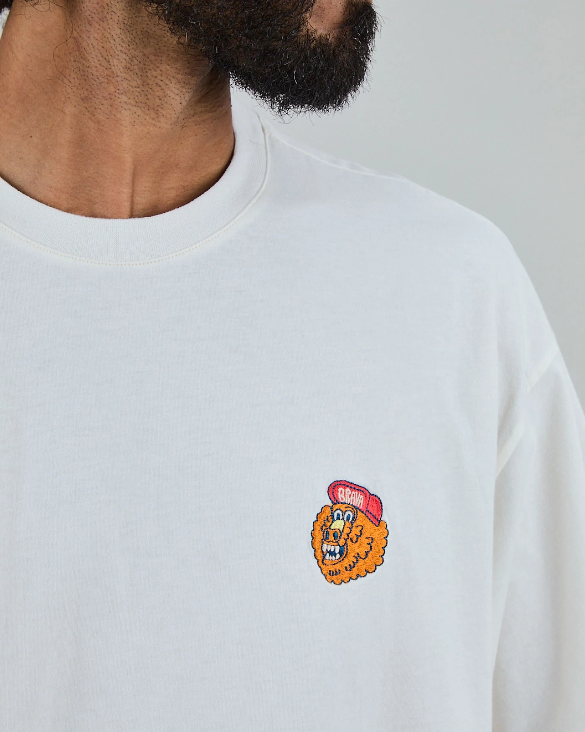 Asis Percales Party Animal Oversize T-Shirt White - Image 4