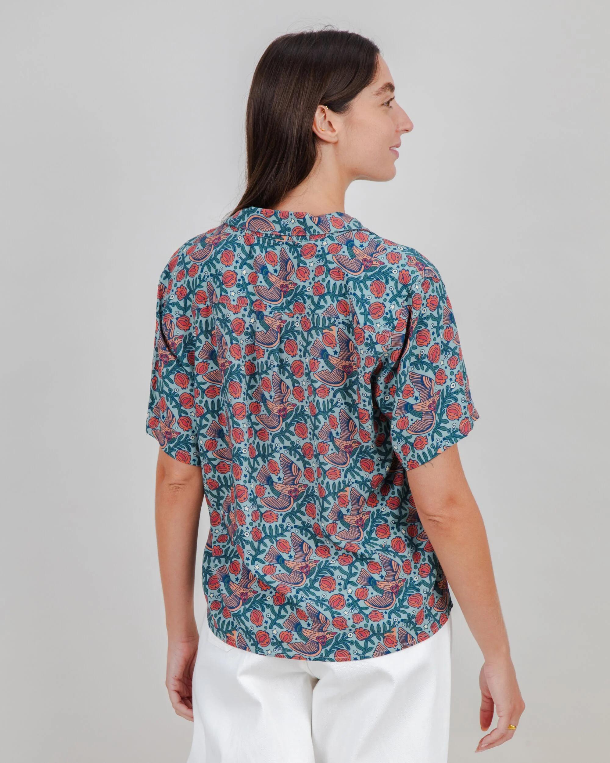 Asis Percales Passerine Aloha Blouse Mist - Image 5