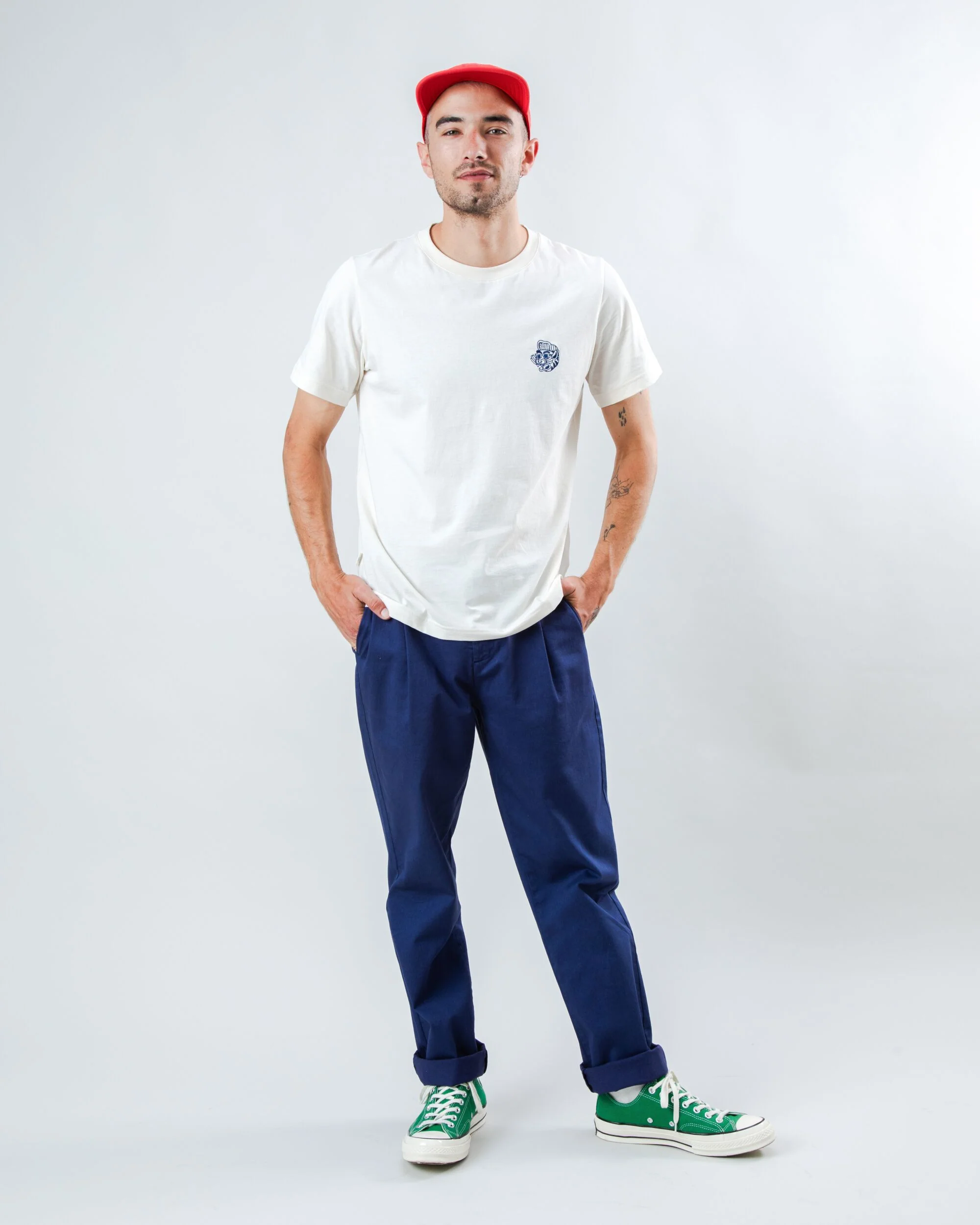 Asis Percales Tigris Regular T-Shirt Ecru - Image 3
