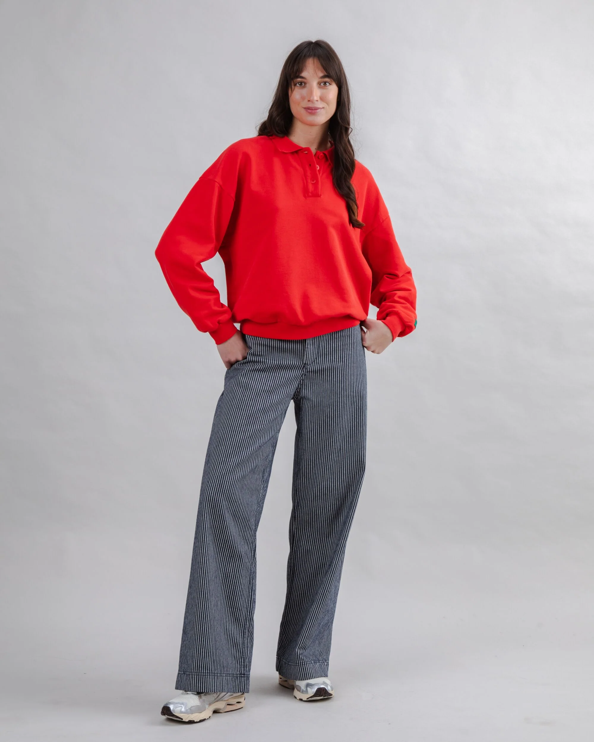 Brava Gum Polo Sweatshirt Red - Image 3