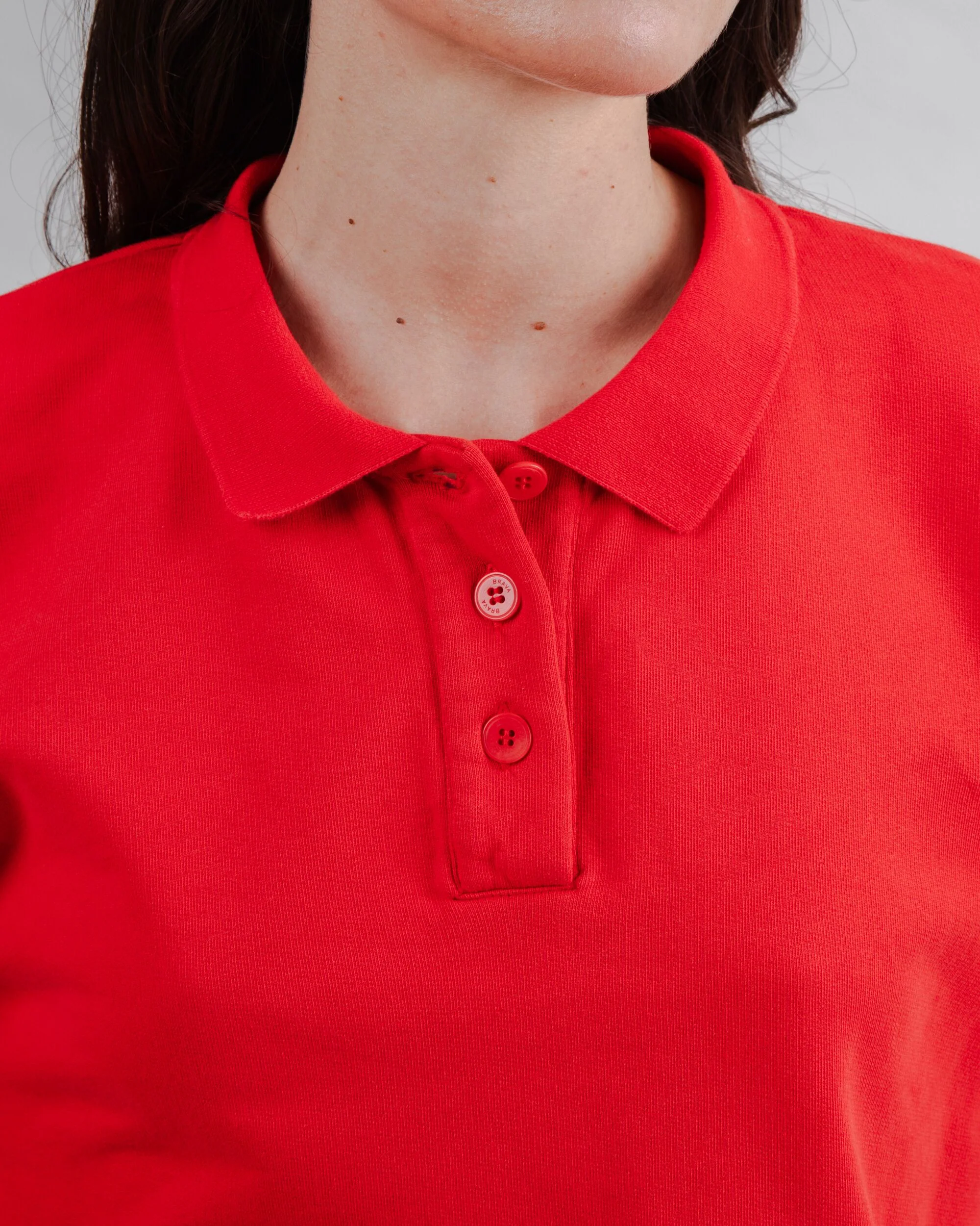 Brava Gum Polo Sweatshirt Red - Image 4