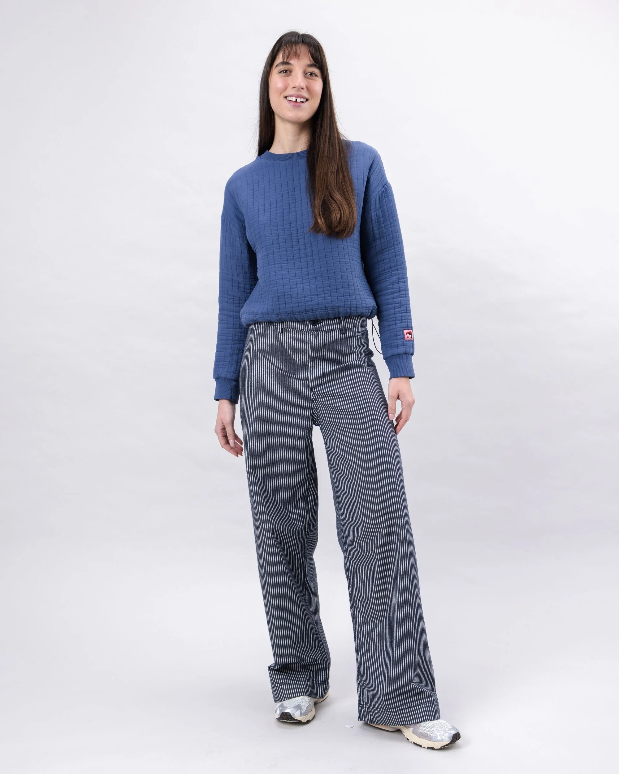 Brava Gum Quilt Sweatshirt Indigo - Image 3
