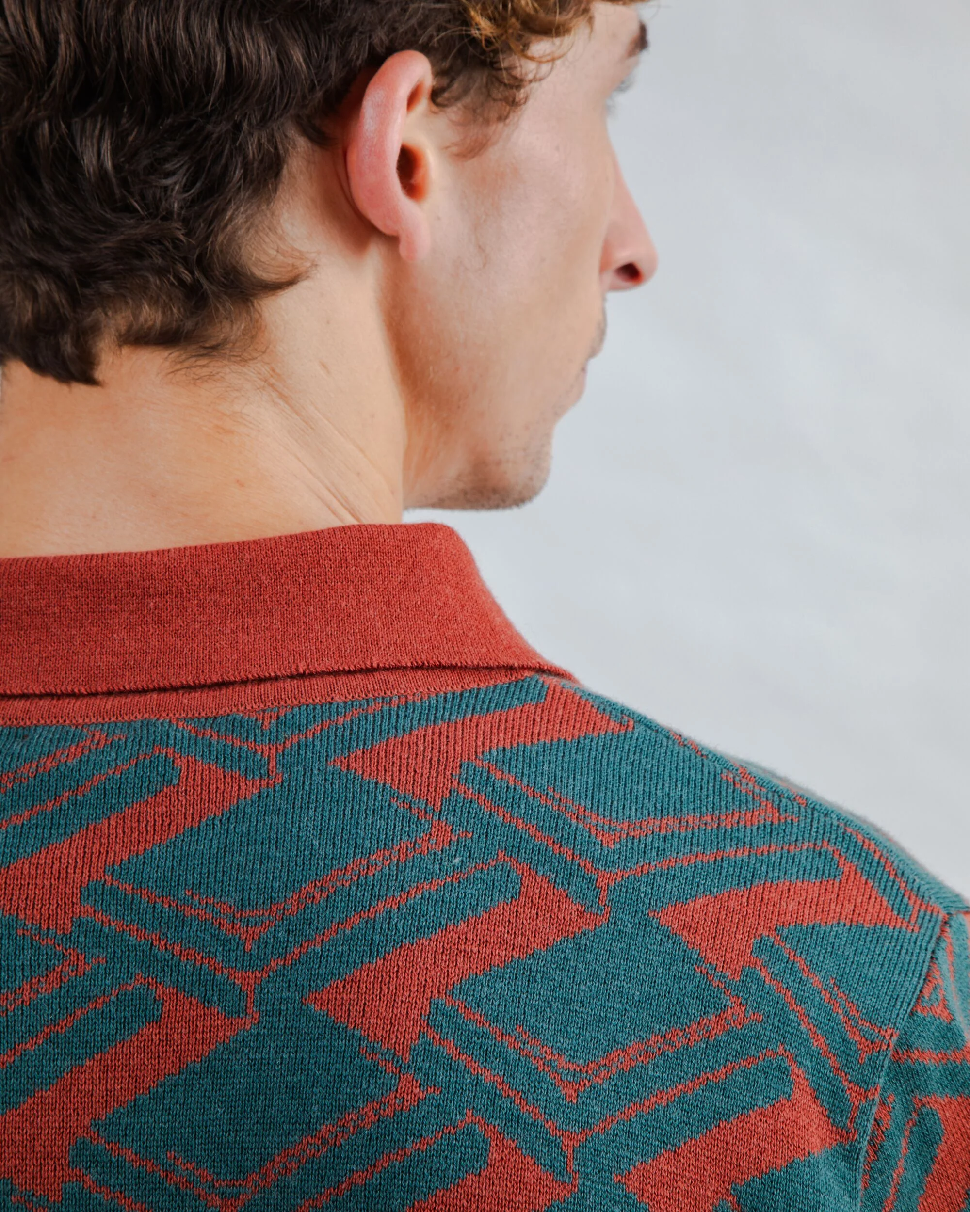 Chocolate Jacquard Polo - Image 8