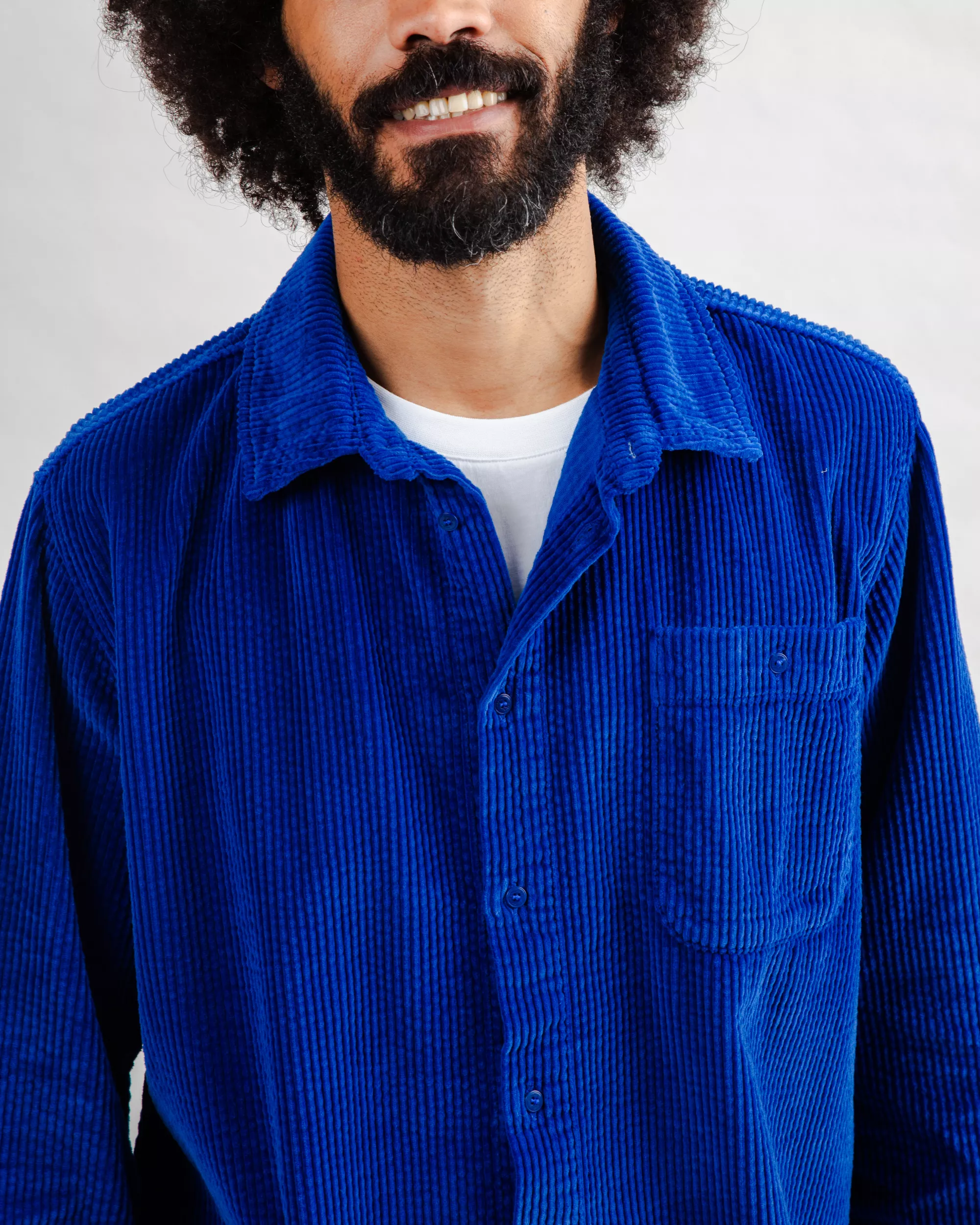 Corduroy Overshirt Klein Blue - Image 4