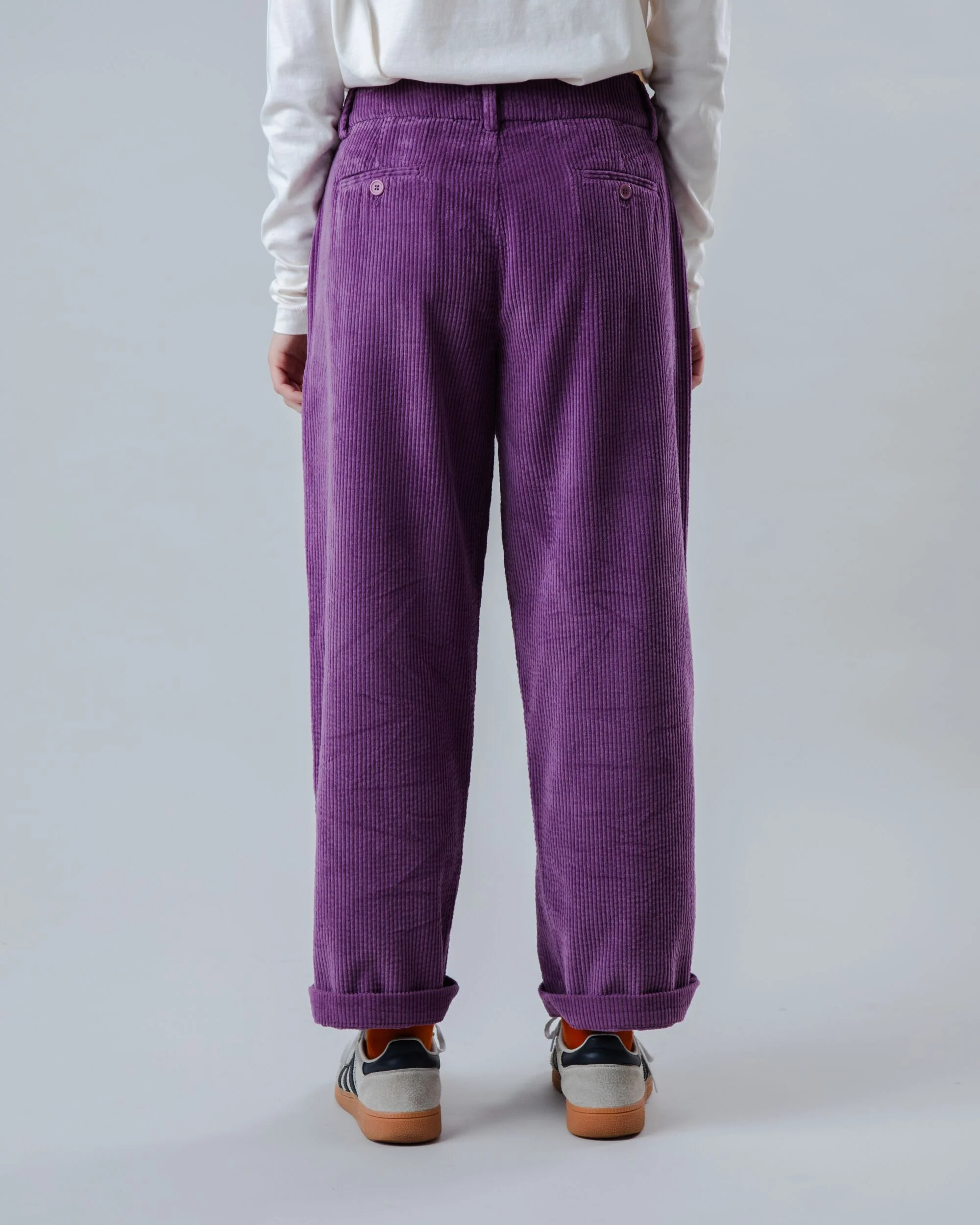Corduroy Pleated Pants Orchid - Image 5