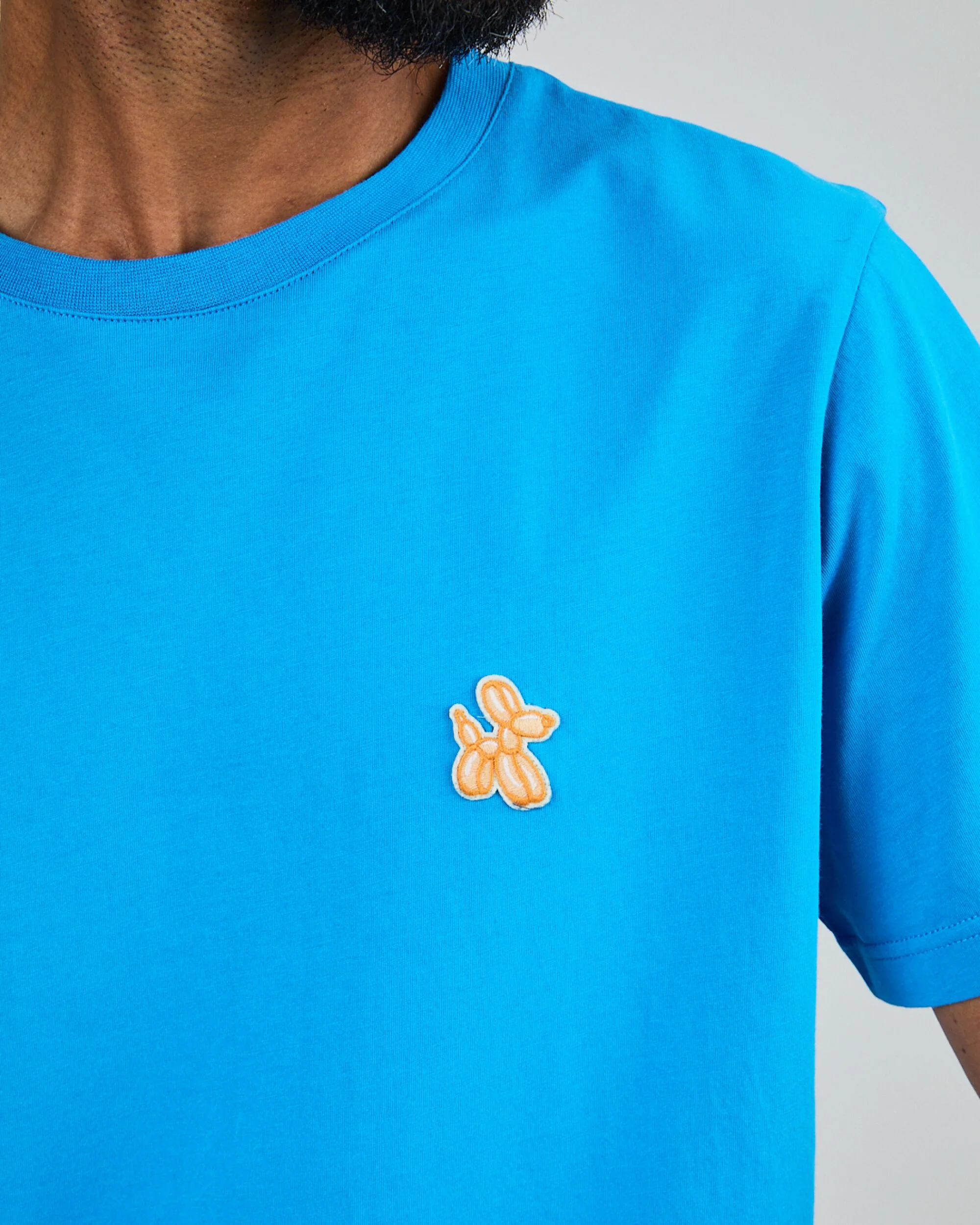 Doggy Balloon Patch T-Shirt Blue - Image 2