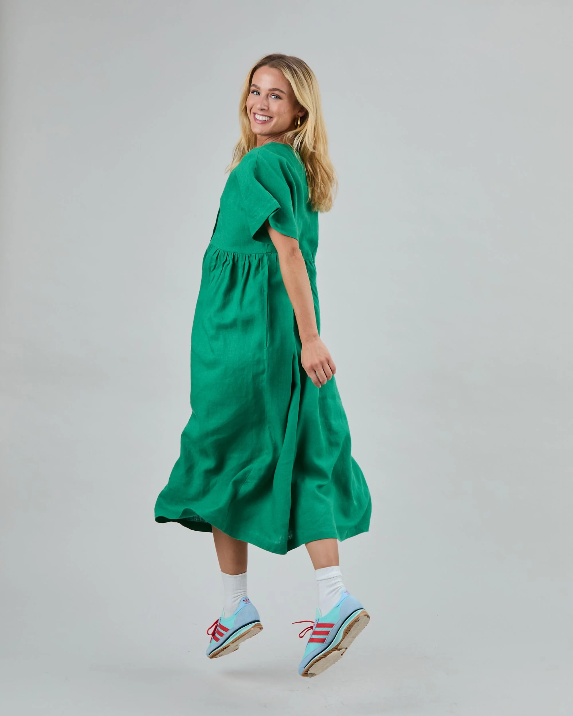 Oversize Long Dress Green - Image 6
