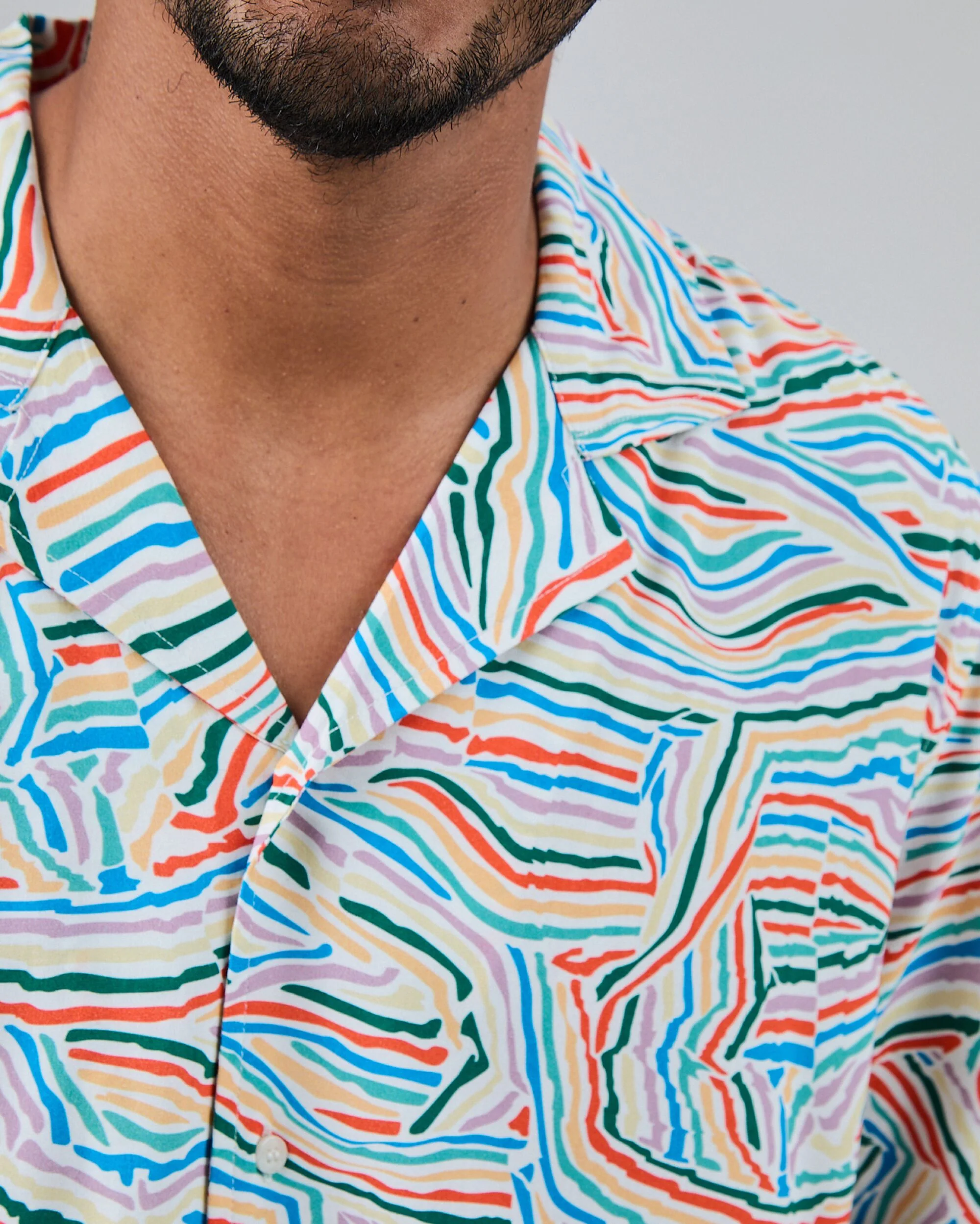Messy Stripes Aloha Shirt Multicolor - Image 2
