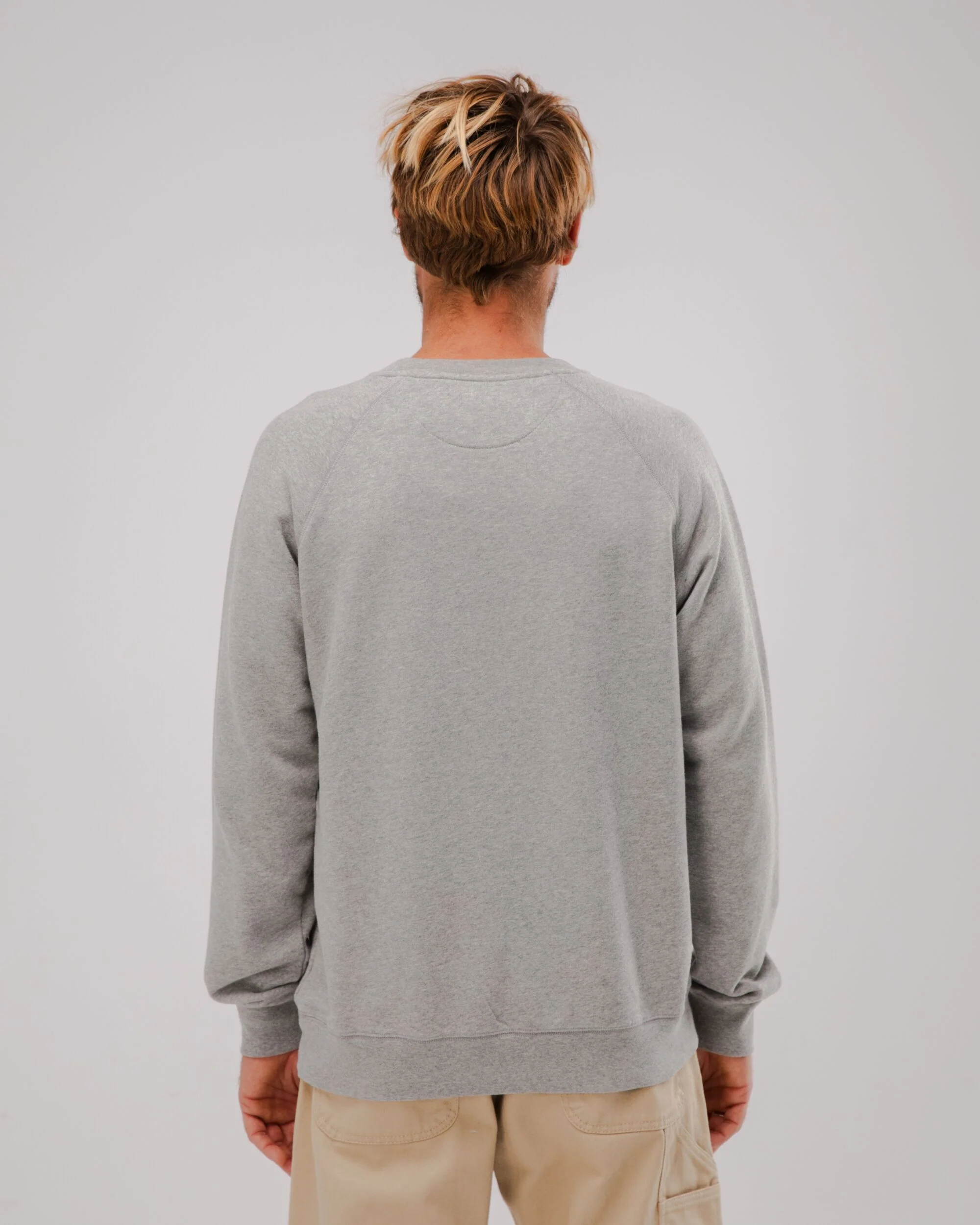 Out of Office Cotton Sweatshirt Grey Melange - Image 3