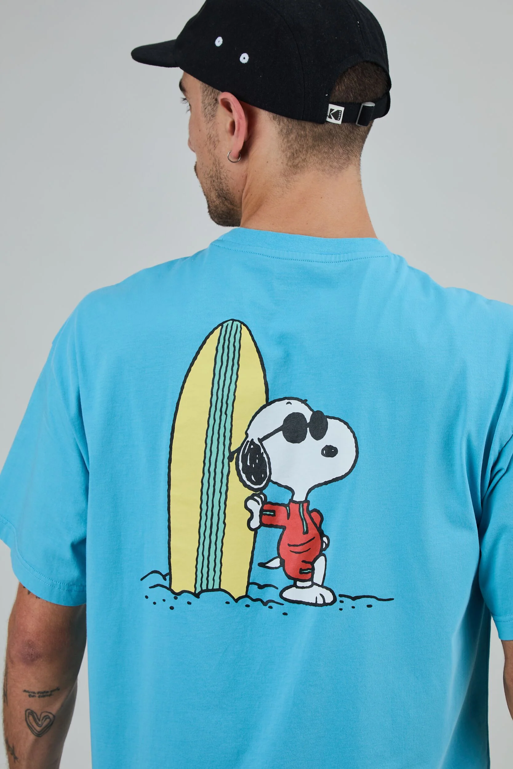 Peanuts Cowabunga Surf Oversize T-Shirt Blue - Image 2