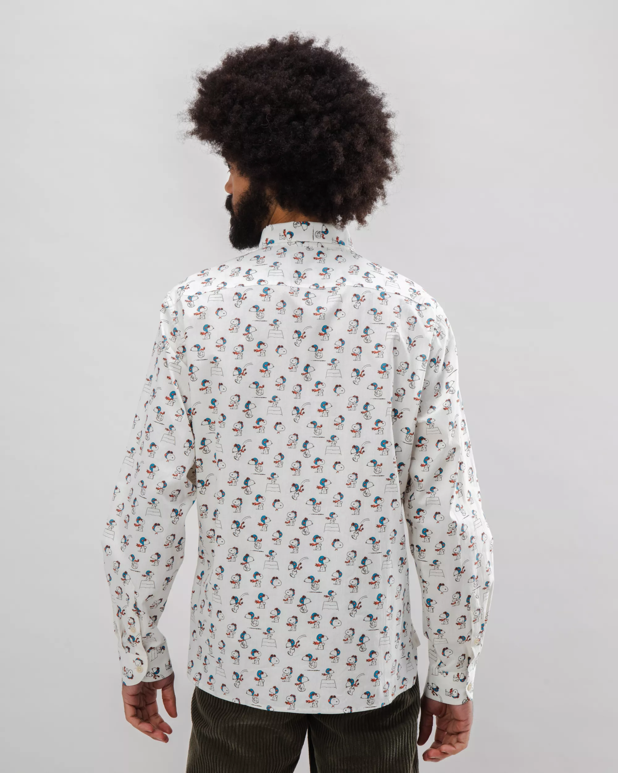 Peanuts Flying Ace Cotton Shirt Ecru - Image 5
