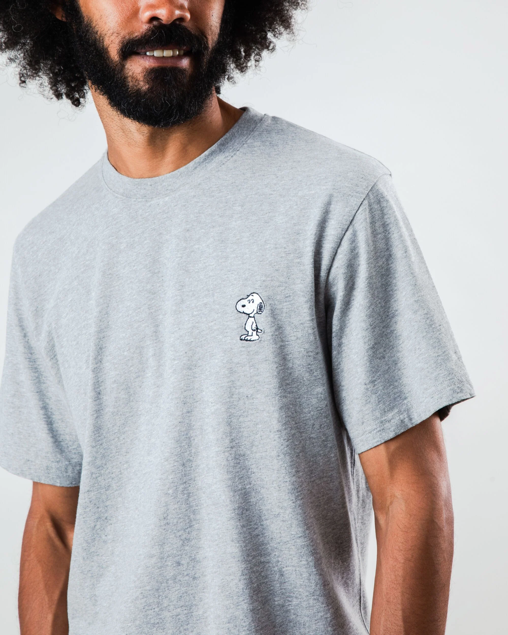 Peanuts Snoopy T-shirt Grey Melange - Image 6