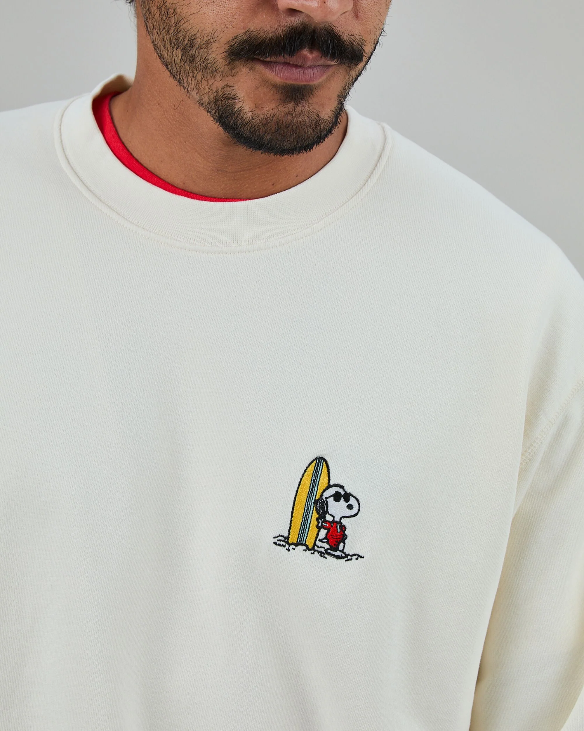 Peanuts Surf Sweatshirt Ecru - Image 4