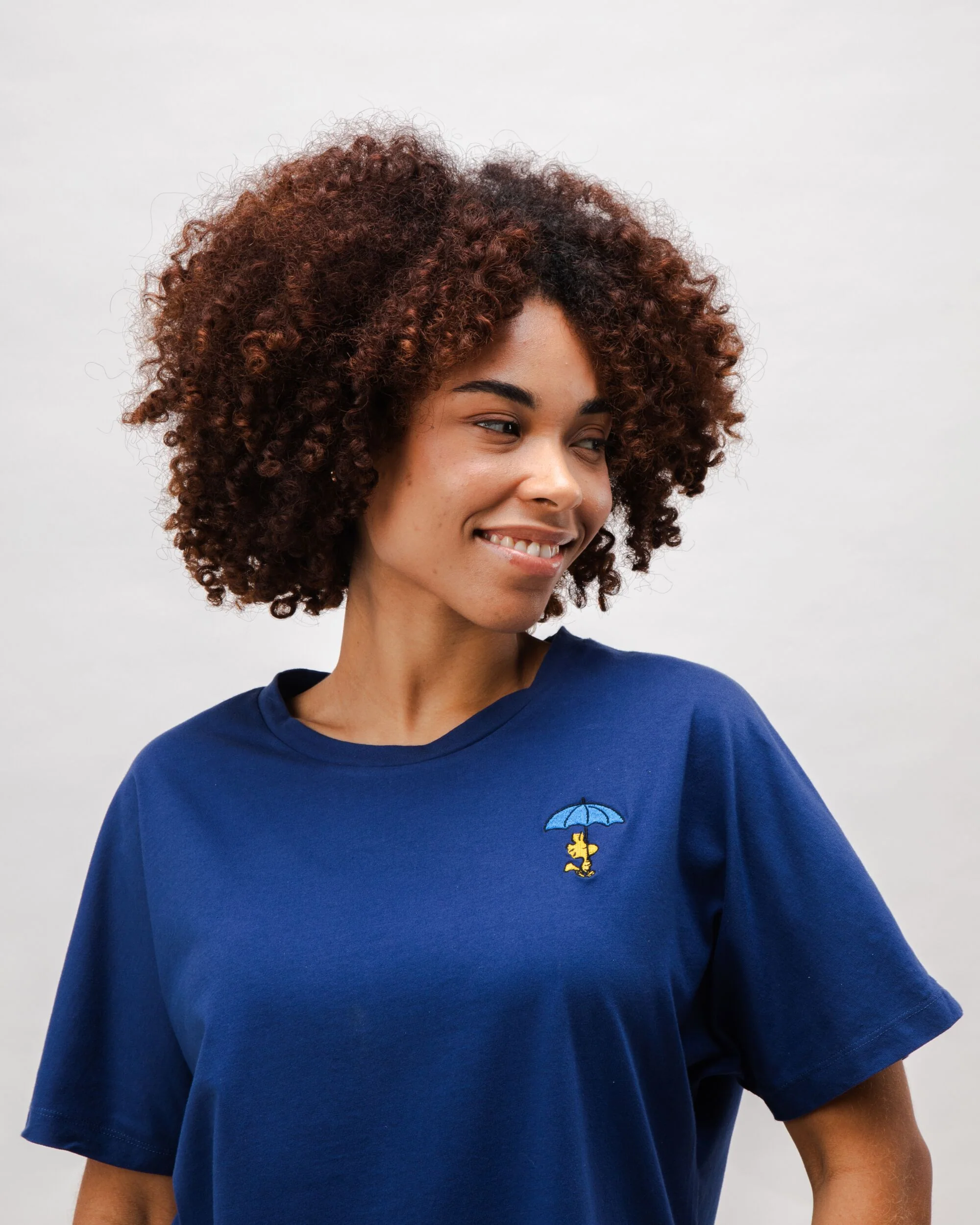 Peanuts Woodstock Oversize Cotton Tee Blue - Image 4