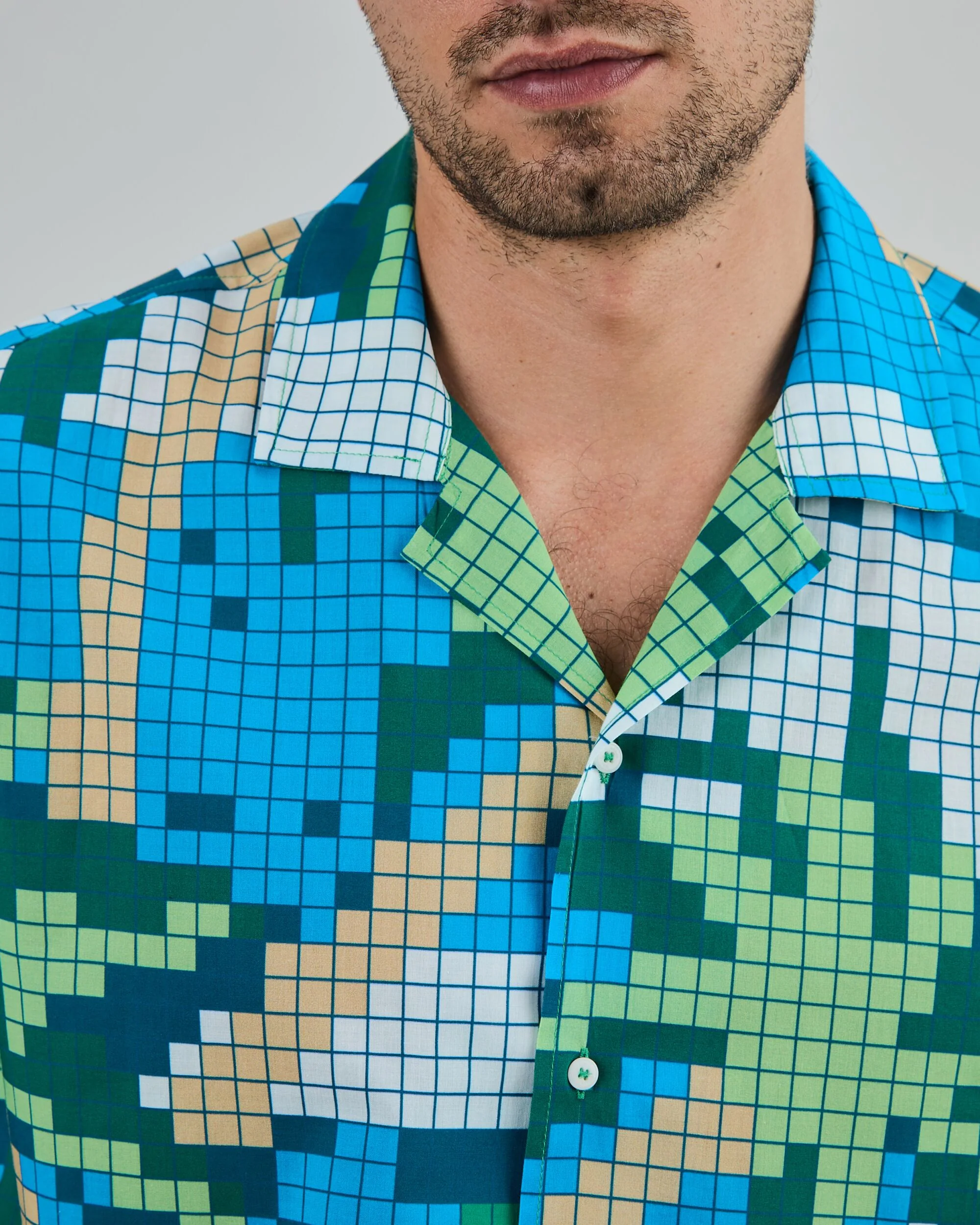 Tropical Pixel Camo Aloha Shirt - Image 4