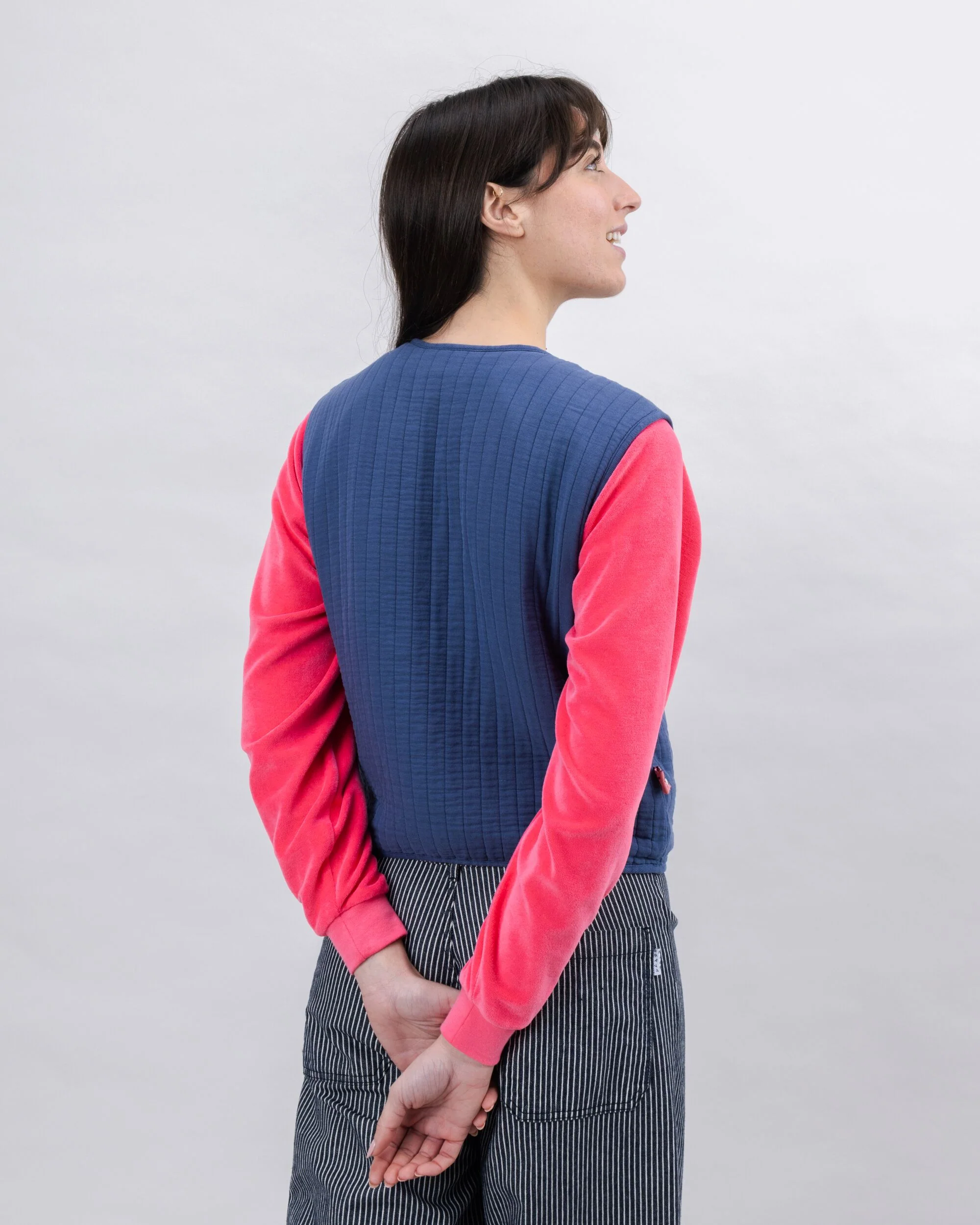 Quilt Vest Woman Indigo - Image 5