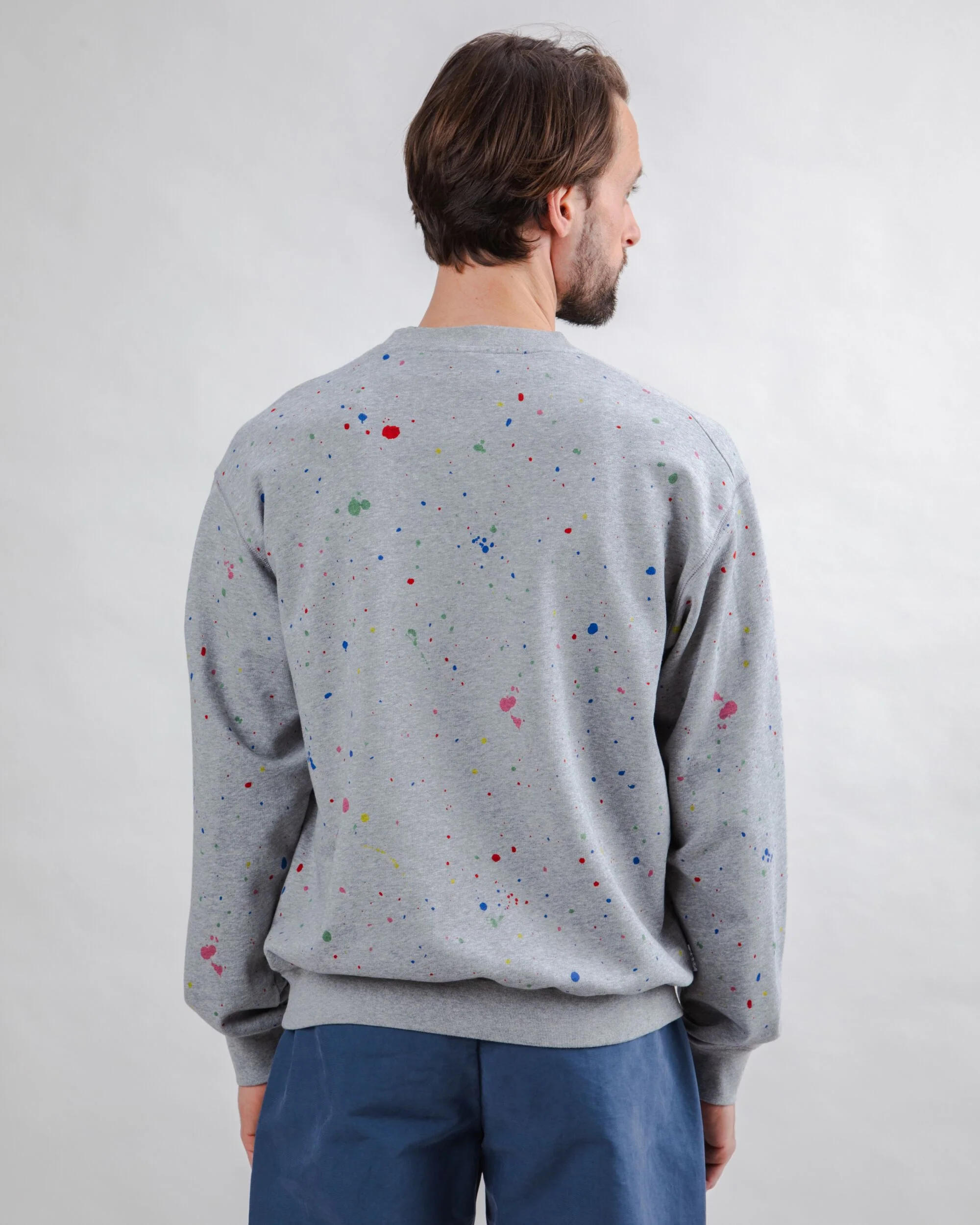 Splash Paint Sweatshirt Grey - Image 4