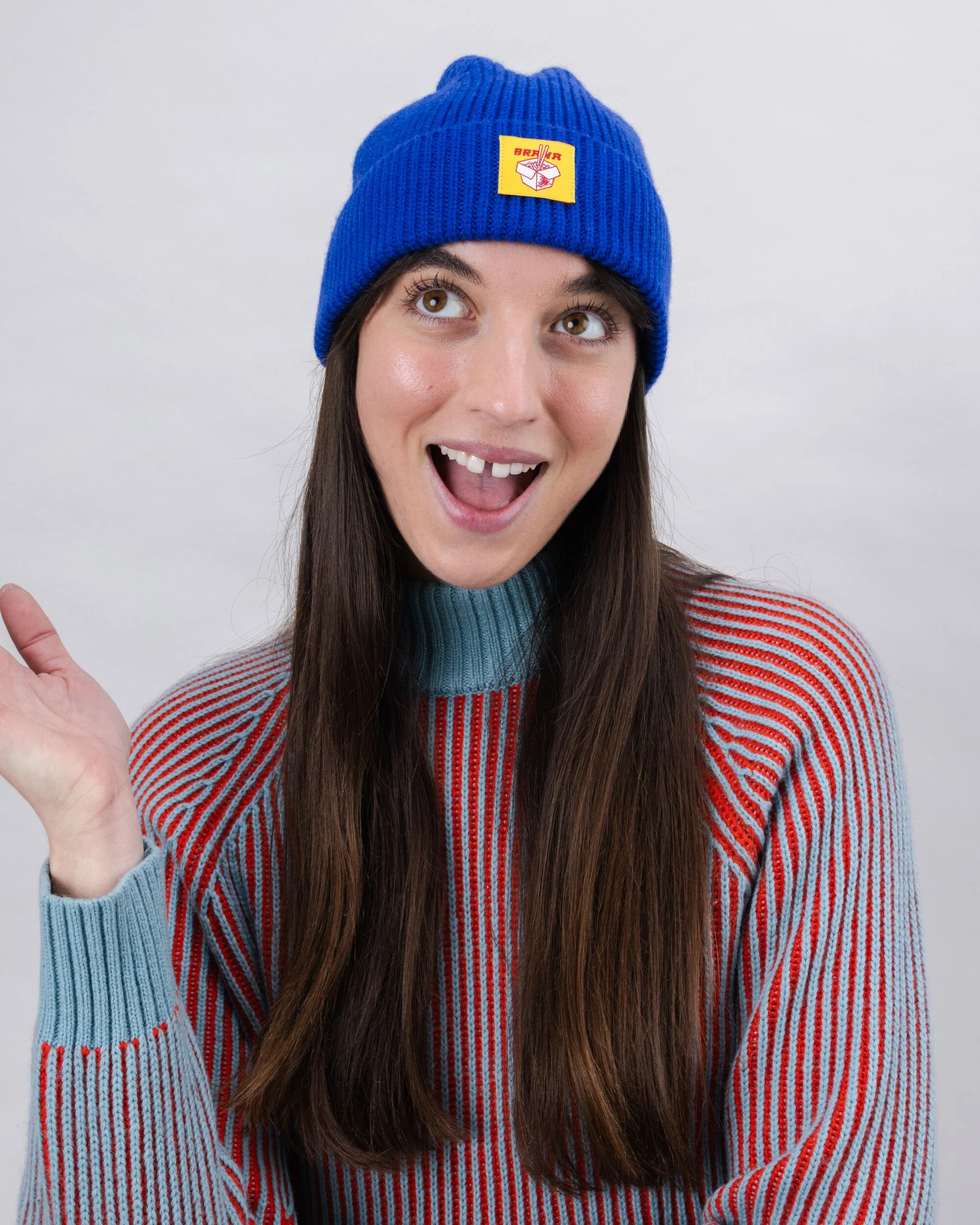 Wool Beanie Blue - Image 2
