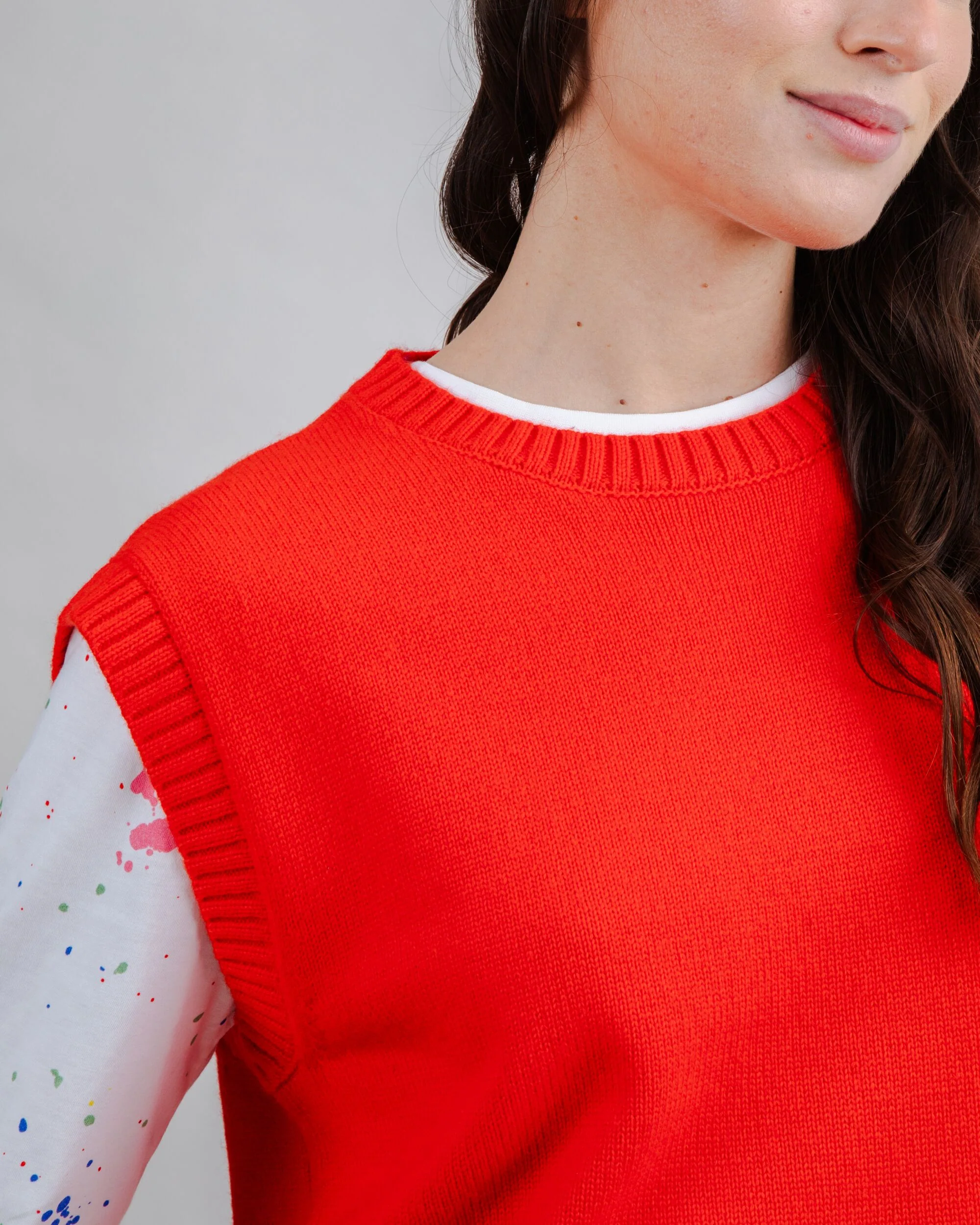 Wool Vest Red - Image 4